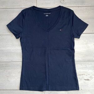 Tommy Hilfiger Women's Favorite V-Neck T-Shirt Navy Blue Size M 100% Cotton